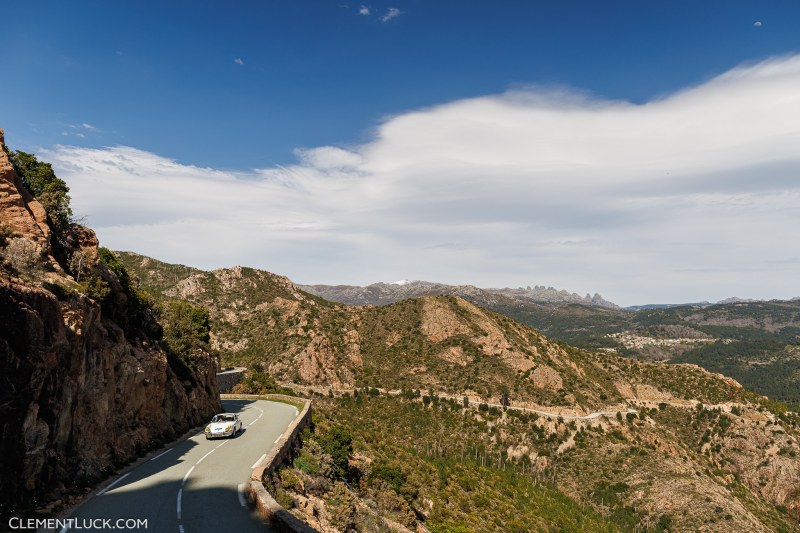 01 POTTEAU Gerard, KAISER Valentin, Porsche 356 Roadster, 1960, action during the Flat 6 Rallye 2023 between Bastia and Ajaccio, from April 27 to May 1st, 2023 in France - Photo Clément Luck / DPPI