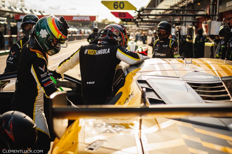 ANDRADE Rui (ang), TF Sport, Corvette Z06 GT3.R, EASTWOOD Charlie (irl), TF Sport, Corvette Z06 GT3.R, portrait, pitstop, arrêt aux stands during the 2024 6 Hours of Imola, 2nd round of the 2024 FIA World Endurance Championship, from April 18 to 21, 2024 on the Autodromo Internazionale Enzo e Dino Ferrari in Imola, Italy - Photo Clément Luck / DPPI