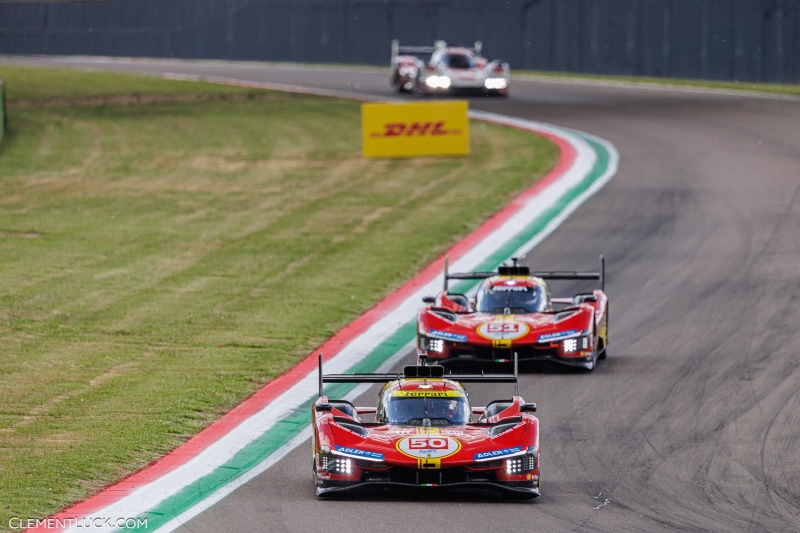 50 FUOCO Antonio (ita), MOLINA Miguel (spa), NIELSEN Nicklas (dnk), Ferrari AF Corse, Ferrari 499P #50, Hypercar, action during the 2024 6 Hours of Imola, 2nd round of the 2024 FIA World Endurance Championship, from April 18 to 21, 2024 on the Autodromo Internazionale Enzo e Dino Ferrari in Imola, Italy - Photo Clément Luck / DPPI